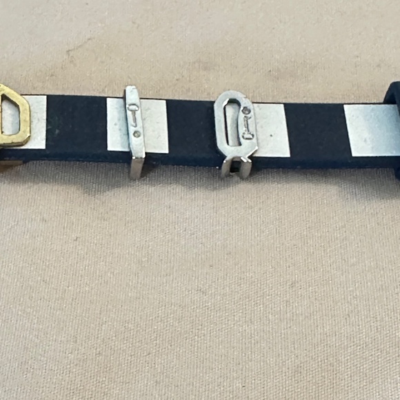 2/$15 KEEP Collective silicone, navy, and white bracelet with slide charms - Picture 6 of 13